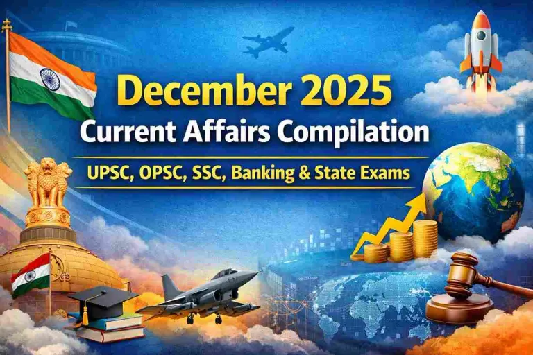 December 2025 Current Affairs Compilation | UPSC, OPSC, SSC, Banking & State Exams