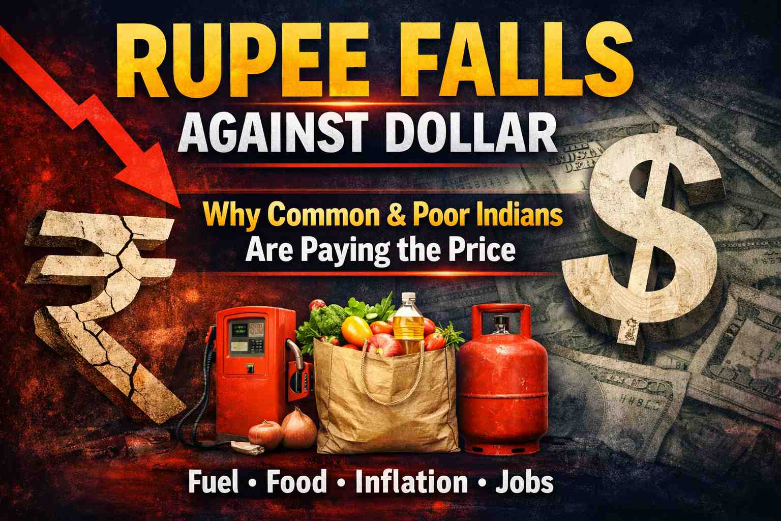 Rupee Falls Against the US Dollar: How a Weak Currency Impacts India’s Common and Poor Citizens