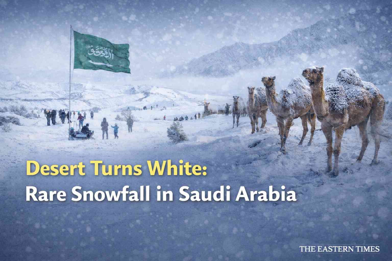 Why Did Saudi Arabia’s Desert Turn White? Rare Snowfall Shocks everybody