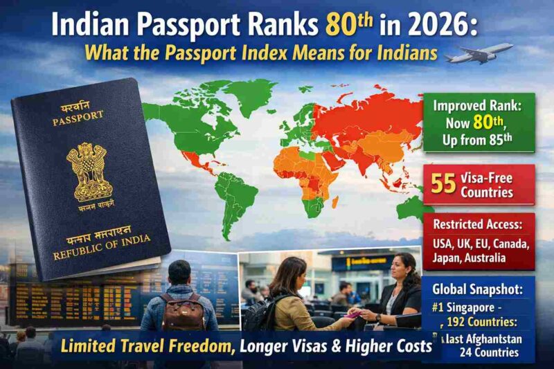 Indian Passport Ranks 80th in 2026: What the Passport Index Means for Indians