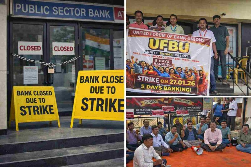 Bank Strike Today: PSU Banks Shut Over 5-Day Work Week Demand