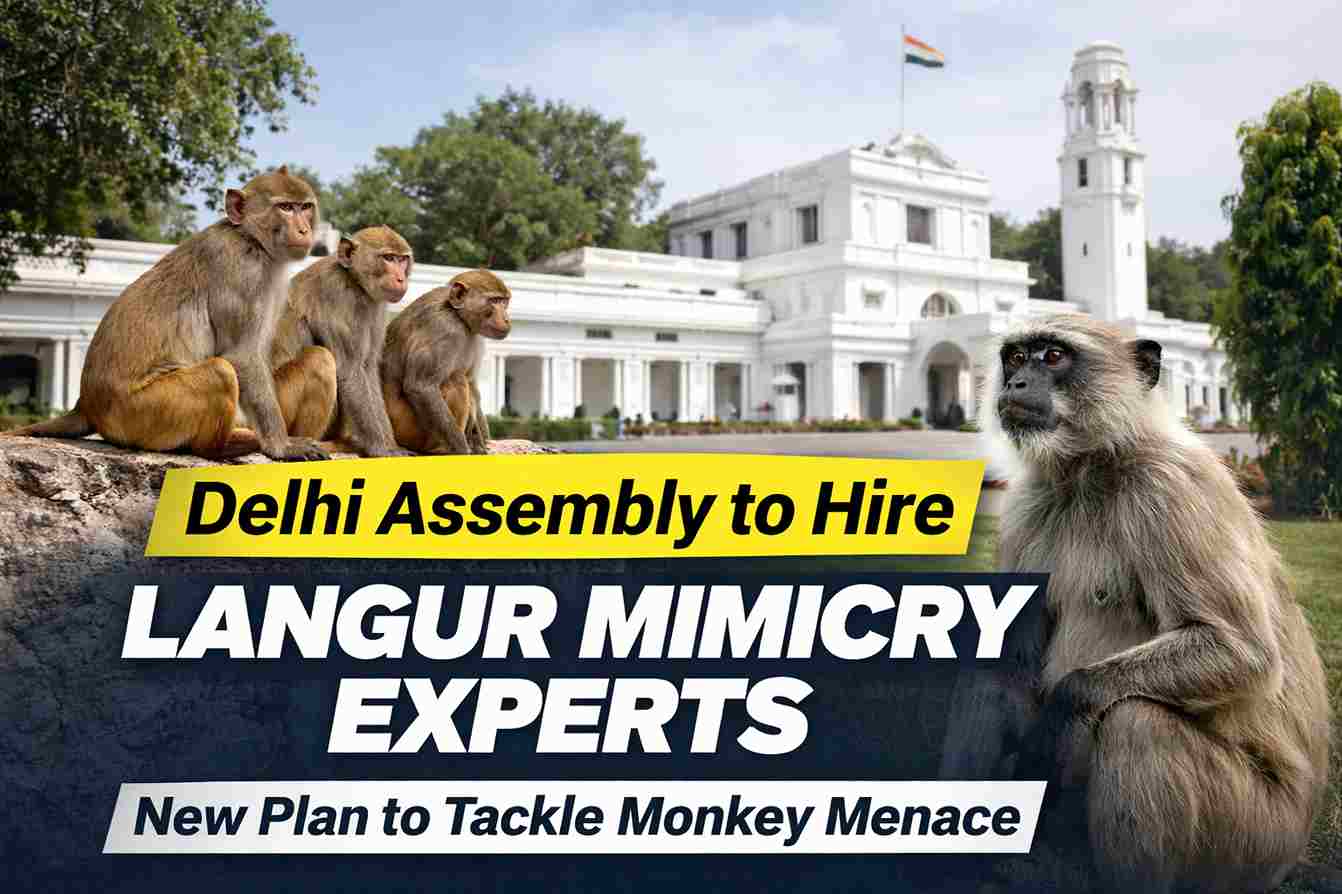 Delhi Assembly Looks to Hire ‘Langur Mimicry’ Experts to Tackle Monkey Menace
