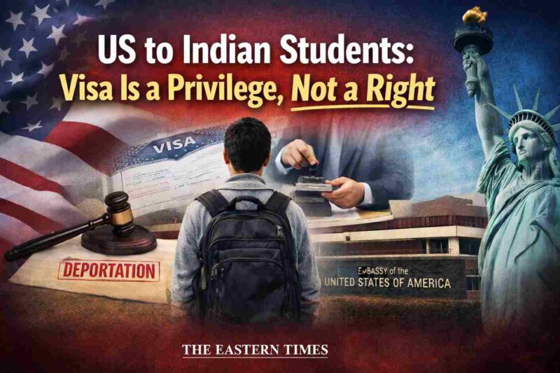 US to Indian Students: Visa Is a Privilege, not a Right