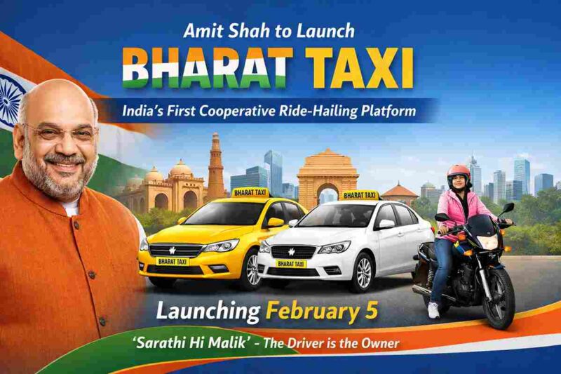 Amit Shah to Launch ‘Bharat Taxi’, India’s First Cooperative Ride-Hailing Platform